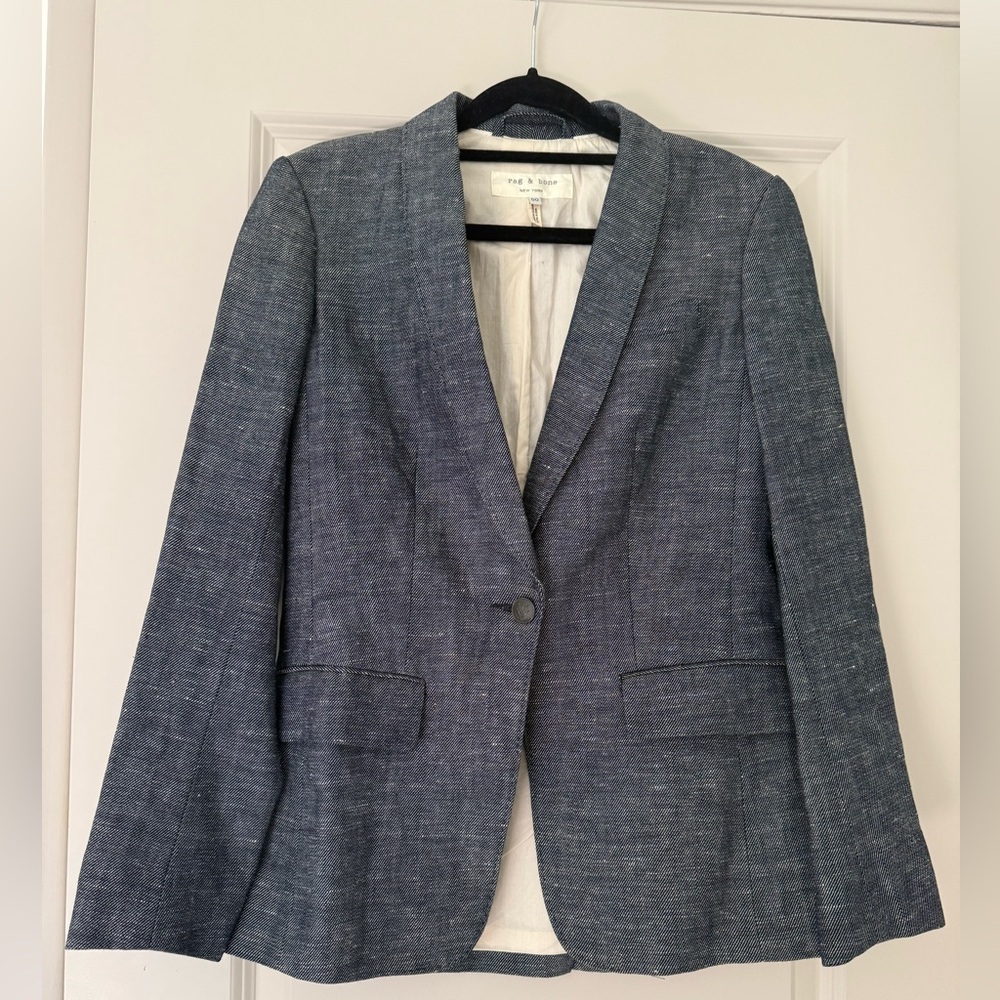 Rag & Bone Chambray Blazer | Size 00